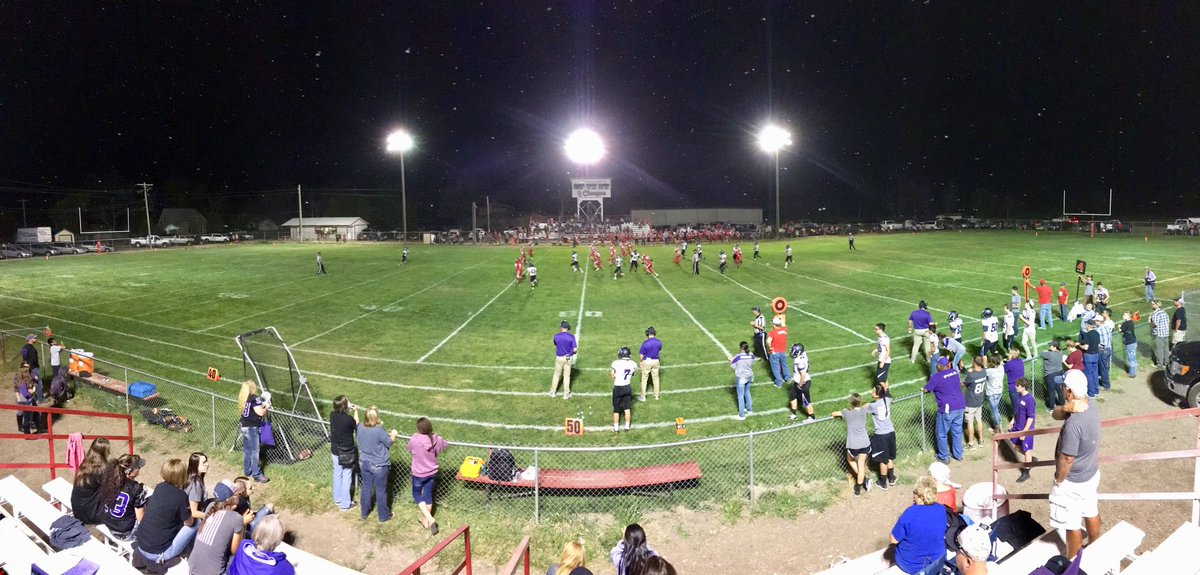 HeathNielsen's tweet photo. The score got ugly and the bugs were out last night, but nowhere I’d rather be than supporting No. 7 and his (14 other) teammates. #fridaynightlights #smalltowncolorado https://t.co/uFkHpRjcv0