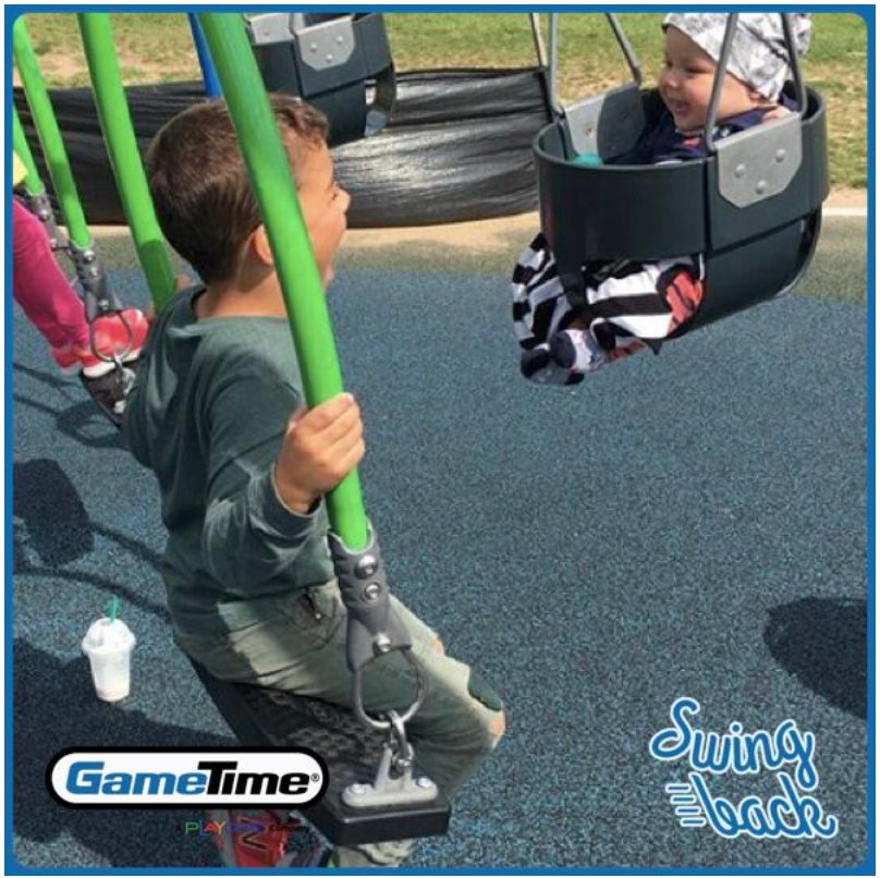 gametimeplay's tweet photo. Happy #SwingBackSaturday! Kids of all ages are loving the #ExpressionSwing, share your #SwingBackExperience with us this weekend using these hashtags! || REPOST: @tamaragurley https://t.co/aXLTfMp3Q5