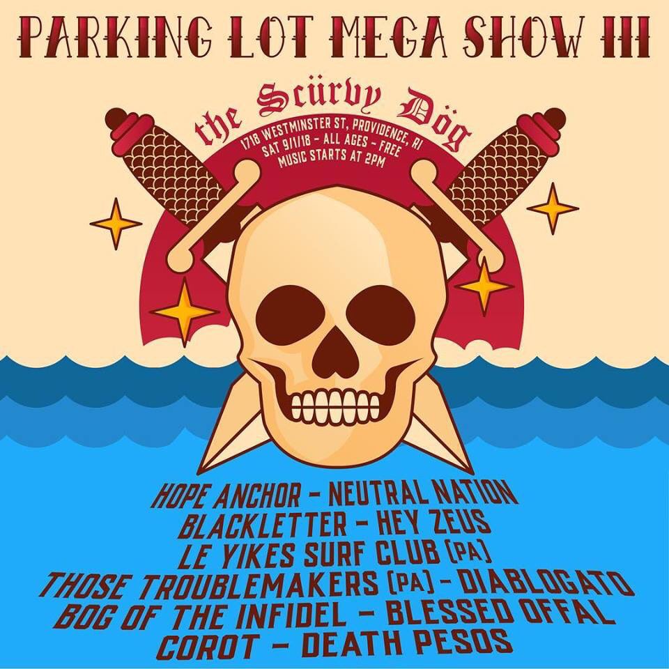 Killer line up for the rock show. Blackletter goes on at 8. #providencerock