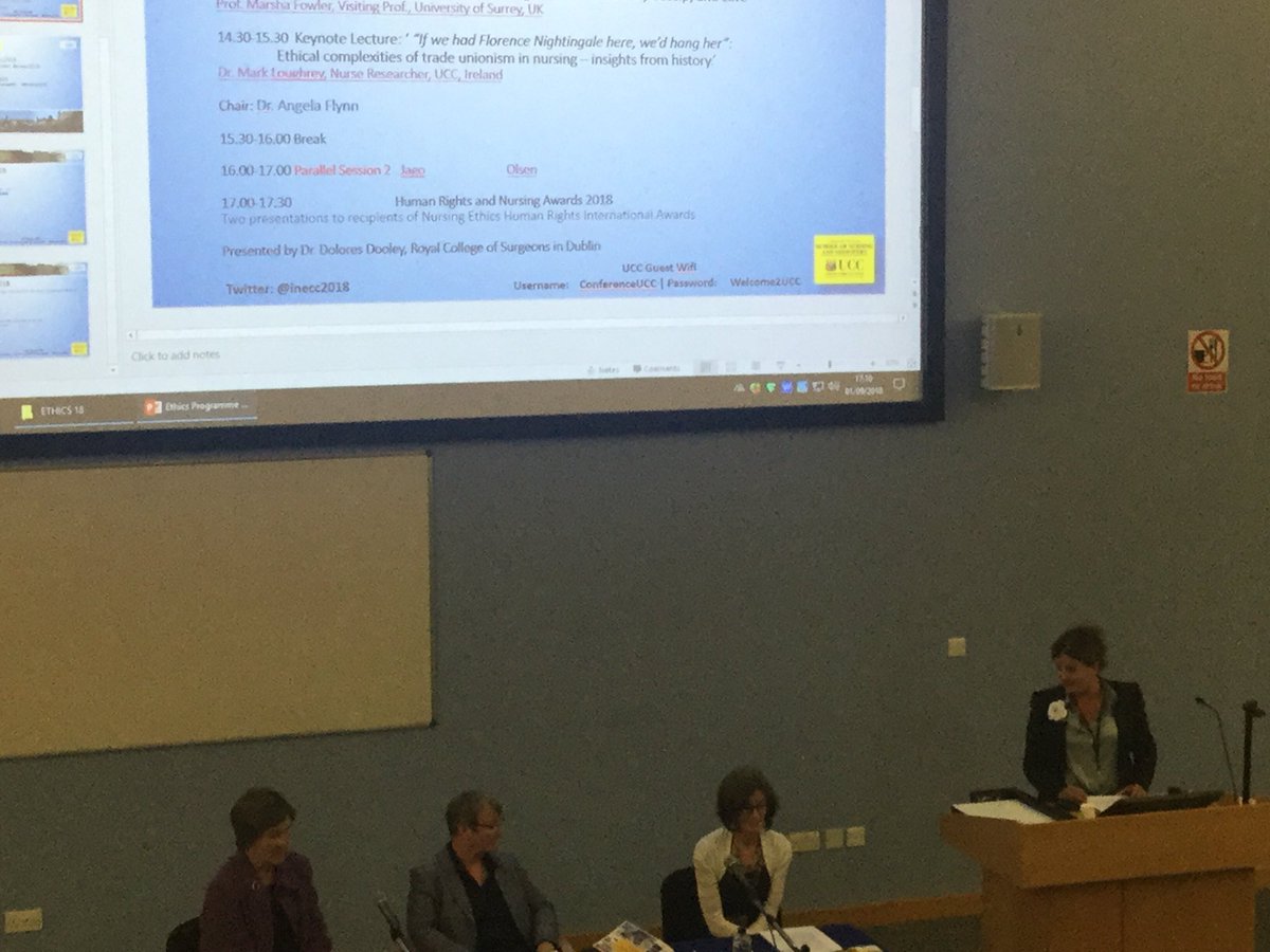 Very exciting time now as the Human Rights and Nursing Awards 2018 are about to be announced #inecc2018 <a href="/UCC/">UCC Ireland</a> @uccnursmid <a href="/ICEObservatory/">ICE Observatory</a> <a href="/UniOfSurrey/">University of Surrey</a>