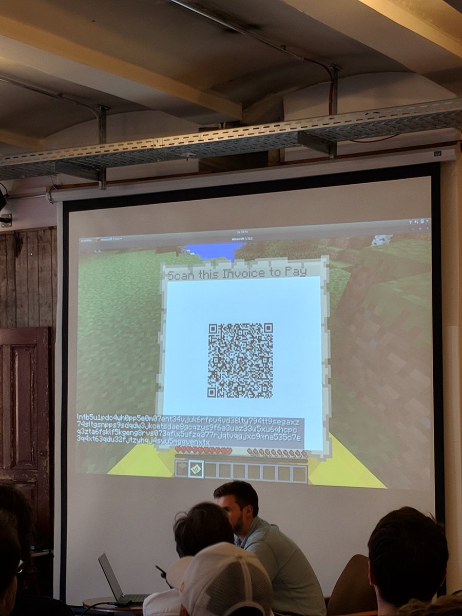 ChluNetwork's tweet image. Minecraft + lightning payments #lightningHackday #Berlin