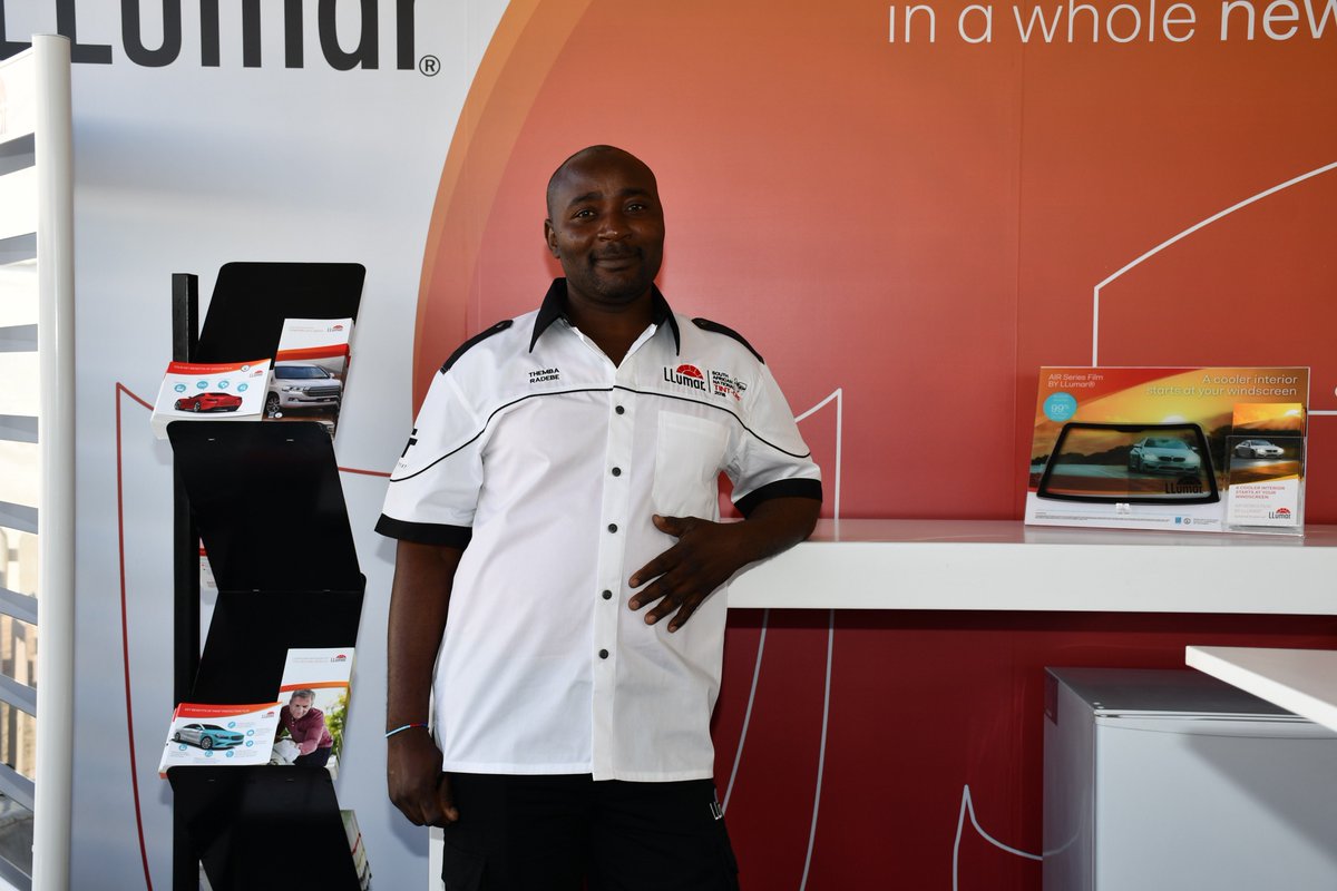 LLumarFilms_SA's tweet photo. Themba Radebe from Tuff Tint, Pretoria, has just completed his Tint-Off™ final! Well done :) #LLumarFilmsSA #tintSA2018 #FestivalofMotoring https://t.co/P2wvY5GIv7