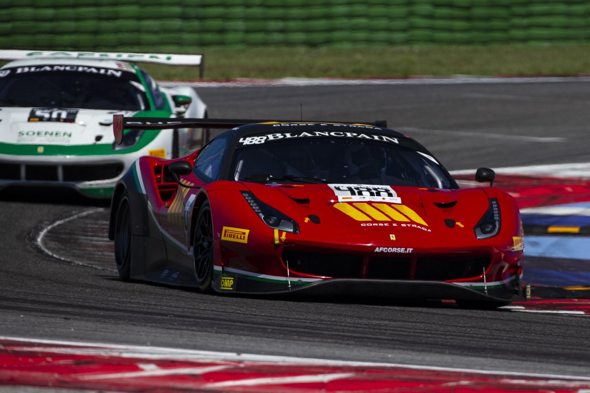 FerrariRaces's tweet photo. .@GTSportsclub It's #Ferrari 🥇🥈🥉at the #Hungaroring in Race-1! The winner is @1MANIACpvg, P2 #Ulrich, P3 #Frers, also winning the #IronCup in front of archrival #Earle! Congrats! #488GT3 #458Italia https://t.co/FM3LuNKmHT