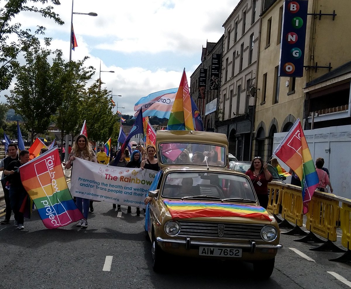 prideinnewry's tweet photo. The Rainbow Project bringing plenty of colour and energy to the parade today.
#PrideinNewry #ComeOutforChange https://t.co/Sd1tQzYRgC