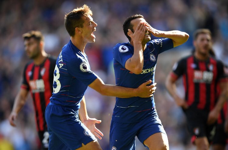 iChelseaTweets's tweet photo. Pedro has 3 goals in 4 PL games! 

He's transformed into a beast under Maurizio Sarri! Simply unstoppable. 💪 https://t.co/DKnWYNFqio
