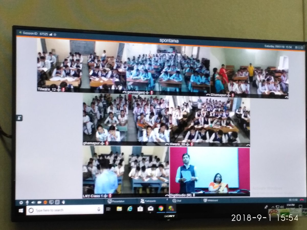 RajatSrivstav's tweet photo. @CMMadhyaPradesh @cmypdp 

First Ever 'Learning Techniques' session held in smart schools of Jabalpur via Video Conferencing.
CMFellow in Jabalpur District conducted the session himself. https://t.co/kW07axsiiM