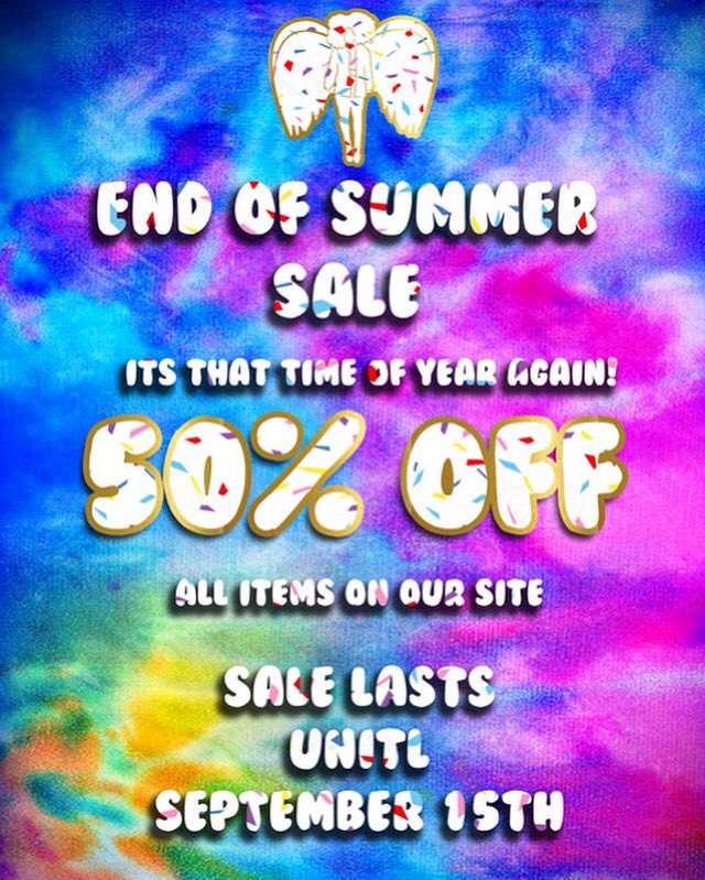 CustomTay's tweet photo. The End of the Summer is approaching! It’s only right that we bless the family with a 50% off sale to bring in the Fall. All items on our site are currently half off, select sizes available. Sale lasts until Sept. 15th ~ you don’t want to miss it! Link in Bio #EndOfSummerSale https://t.co/VBAgwXc5AO