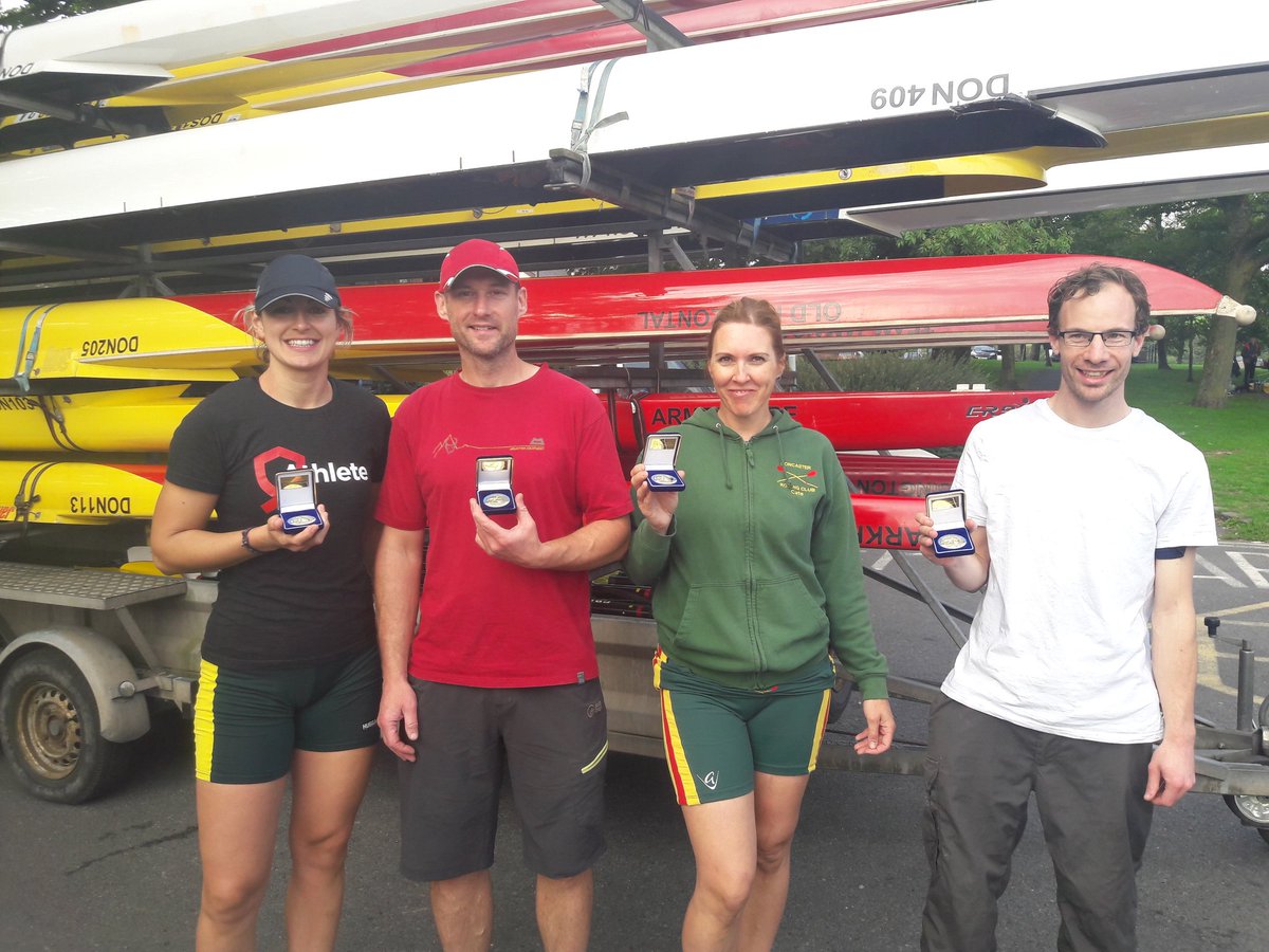 A great win for Sarah, Bri, Cate and Josh in the Mixed Masters B at <a href="/hollingworthRC/">Hollingworth Lake RC</a> North of England Sprint Championship. #Doncaster #Rowing #rowingmoments