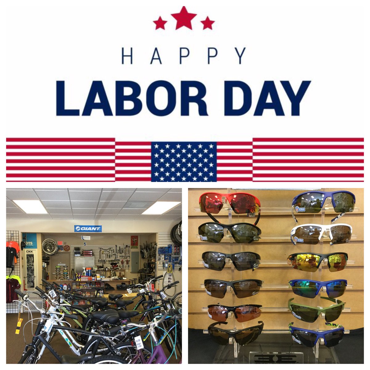 Sananncyclery's tweet photo. Just a reminder we will be closed Monday September 3rd for Labor Day!  Hope you all have a great weekend https://t.co/Hvq530Lrl9