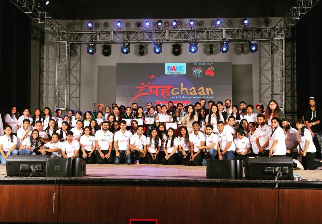 ayu8430's tweet photo. "Events connect PEOPLE,breaks INNOVATION,builds COMMUNITIES and EVENTS Sparks CHANGE."

Team Pehchaan after the SUCCESSFUL completion of #Pehchaanseason2. Another year &amp; another great event! Cheers to #Pehchaanteam!#Happyfaces #Allsmiles @nameeduofficial #Nameedu #eventmanagement https://t.co/wpniWlSjrV