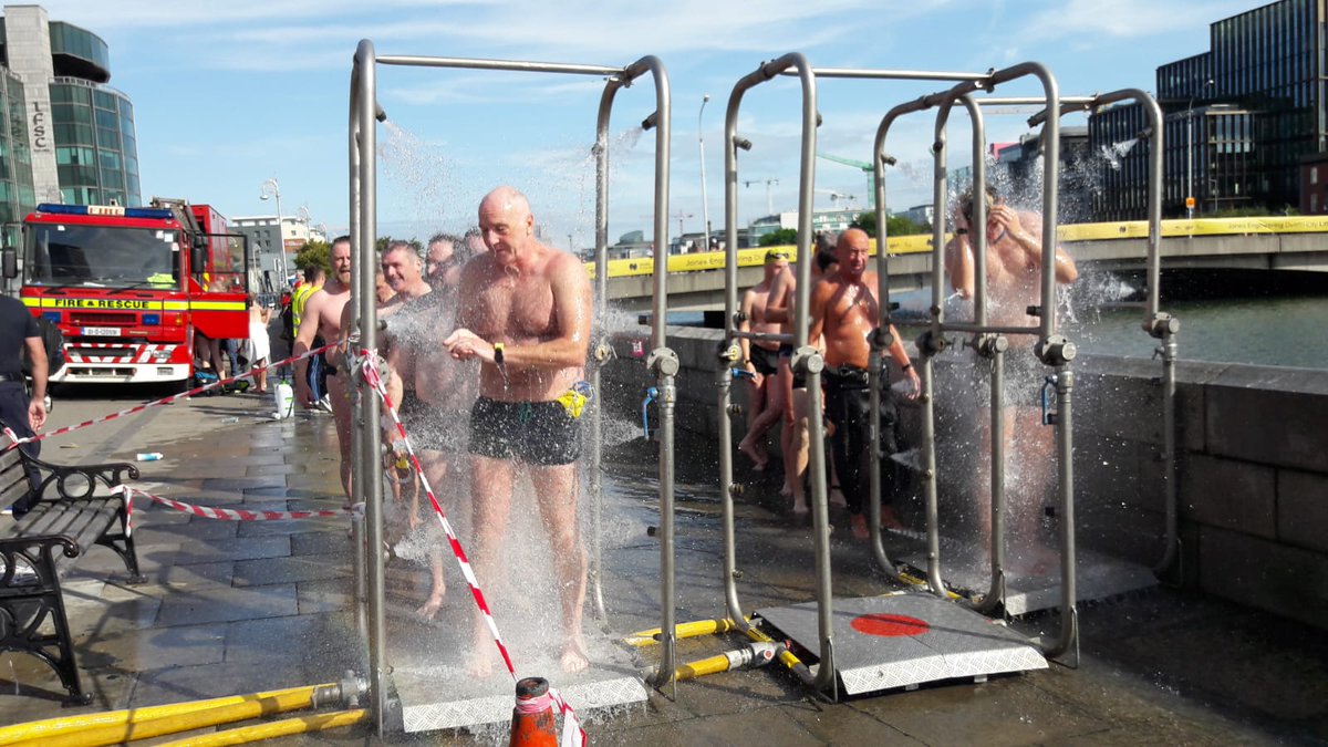 DubFireBrigade's tweet photo. We were delighted to help out at the 99th #LiffeySwim today. Congrats to all the competitors &amp; especially the #Dubs4Sam swimmer 🏊. @LeinsterOpenSea https://t.co/yQABnI4zJ3