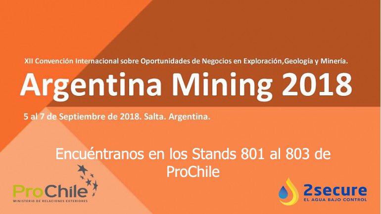 2_SECURE_Chile's tweet photo. En @argentinamining 2SECURE mostrará sus soluciones innovadoras, barrera para contención y desvío de agua y otros fluidos. ¡Adios a los sacos de arena y otras soluciones convencionales!#mineria #emergenciasmin #2secure https://t.co/uT4ZLaqkRI