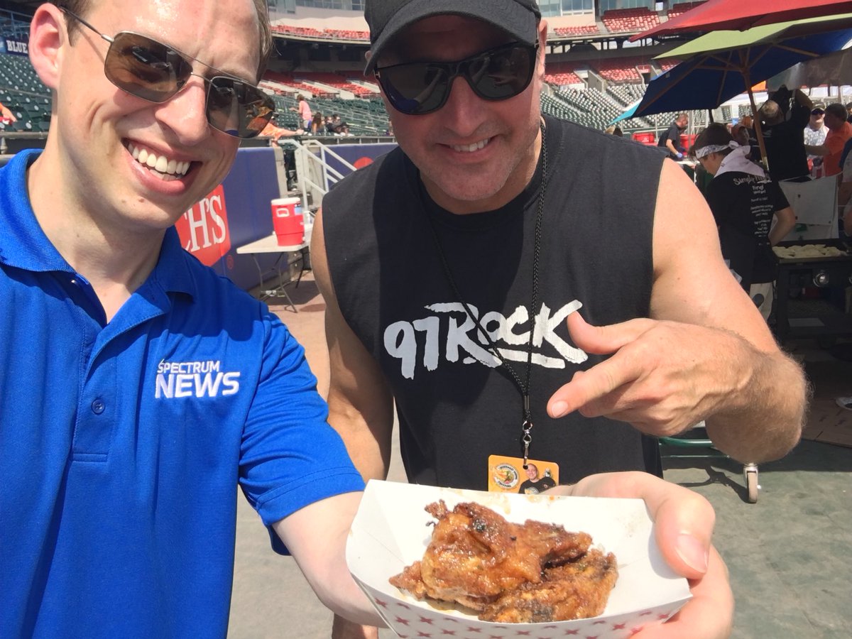 Judging wings with @DJJickster. Life is hard. @WingFest