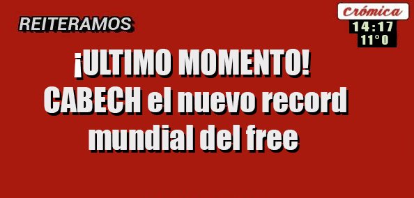 PelaCronicaTv's tweet photo. #ULTIMOMOMENTO ‼️@ElBiz_Cabech Rompió el récord mundial de freestylear de corrido. El récord lo tenia Rec-Rios con 25:00:03 hs. Todavía no termino va rumbo a las 28Hs. @RecordGuinness
Mírenlo en vivo -> https://t.co/vvTCYt0zuv #VolvioElPela #Cabech28HS #DaleQueSePuede https://t.co/IeNrtHWofl
