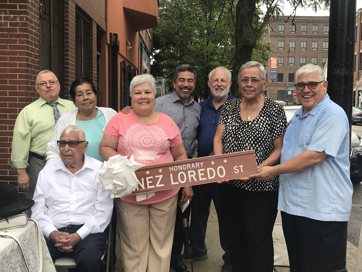 Ecstatic to honor the legendary Inez Loredo with a Street naming on 18th St &amp; Morgan. Inez and I go way back as community organizers together, so this street renaming is especially personal for me. Congrats to the Loredo family. #InezLoredo #CommunityActivist #Pilsen
