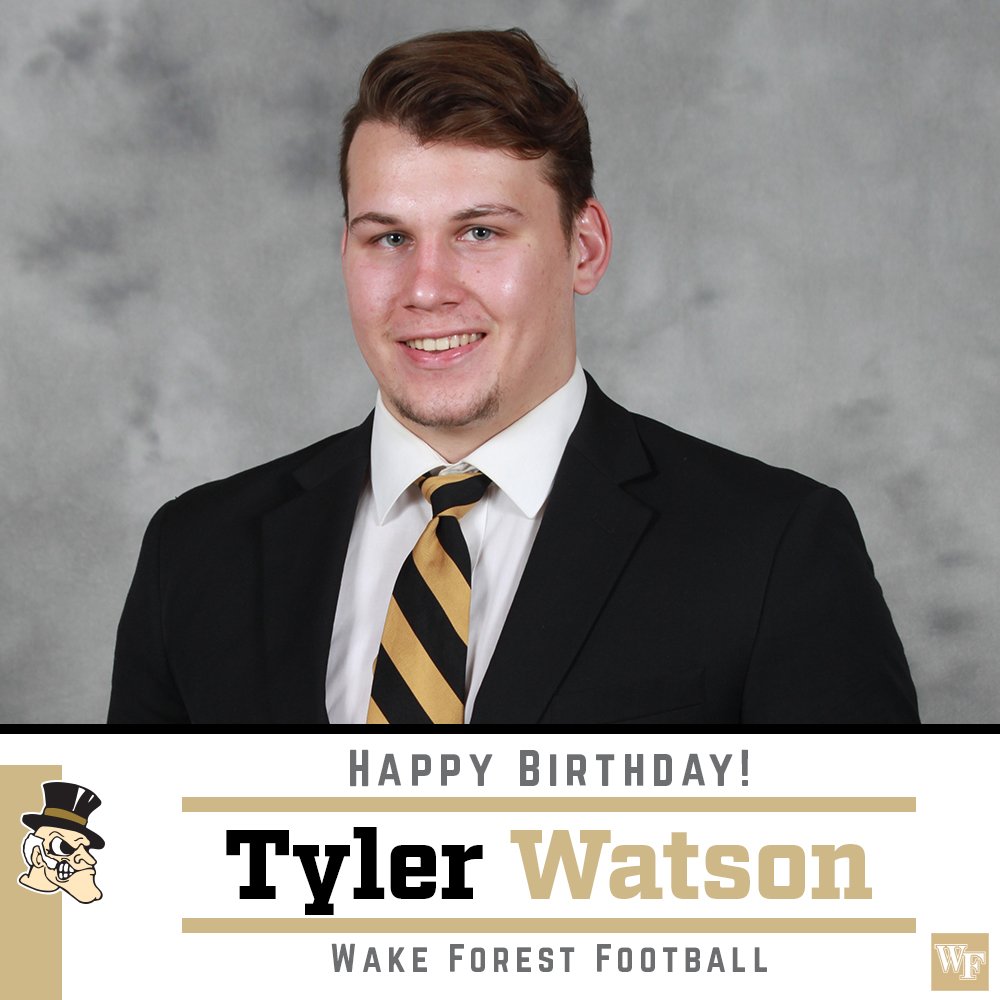 WakeFB's tweet photo. Happy belated birthday to Marquis Alston, Jr., who celebrated his birthday during the Deacs' victory Thursday. Also, happy birthday to Tyler Watson, who celebrates his birthday today! #GoDeacs https://t.co/gOsezTwCBL