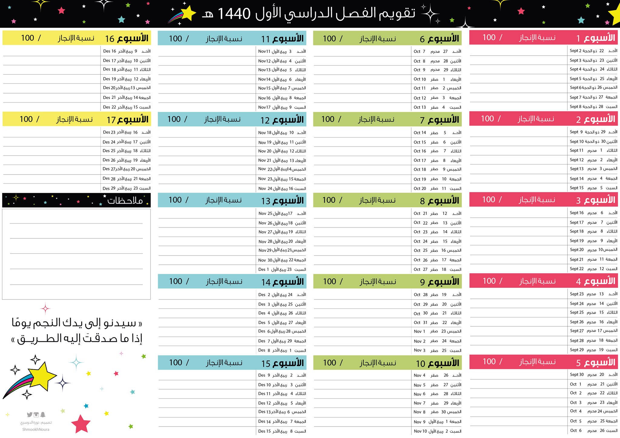نورة الدوسري Na Twitteru تقويم الفصل الدراسي الأول 1440 هـ عانق بهم تك الأماني واصطبر لا مجد دون مرارة الصب ار وإذا القعيد حنى عليك فقل له