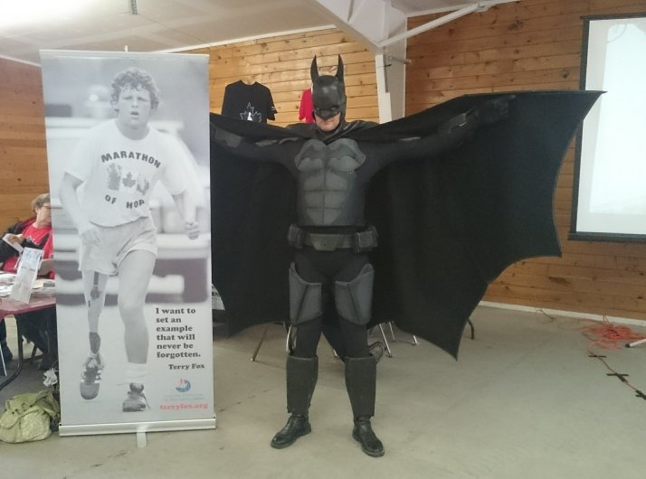 Batman Returns! Members from the @CostumeAlliance will be at our run again this year! Come see Batman, Snow White, and Star-Lord on Sun, Sept 16 at Selkirk Park! #TerryFox #SelkirkMB