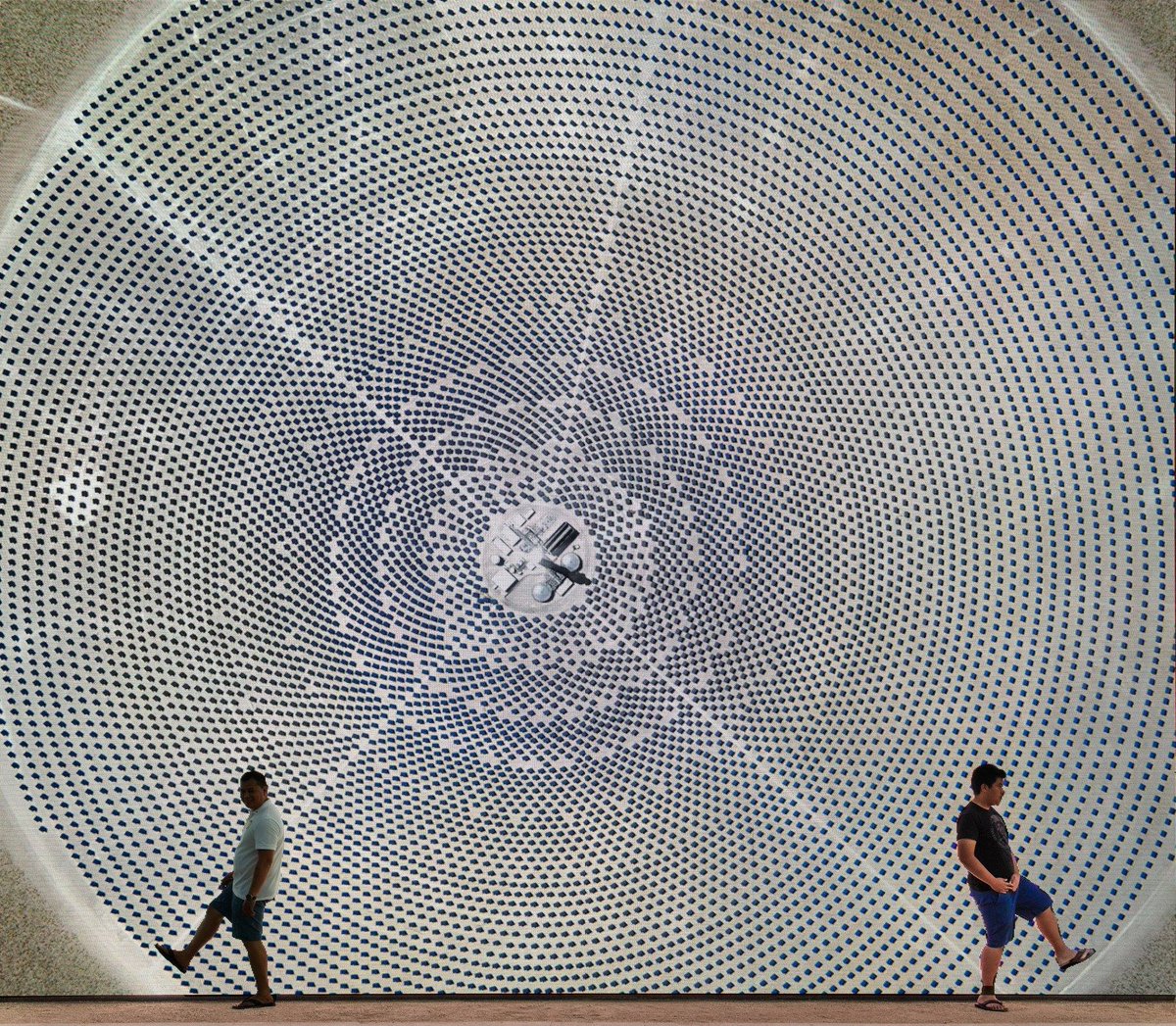 LACMA's tweet photo. Last chance: #SolarReserve closes September 3. The digital simulation, displayed on a large-scale LED wall, that recreates a Nevada solar thermal power plant and the surrounding desert landscape. © John Gerrard Photo © Museum Associates/LACMA https://t.co/nSHUo0C5Ld
