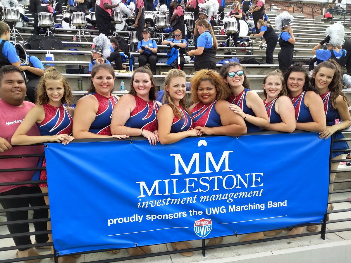 WestGeorgiaBand's tweet photo. The #UWG Marching Band is proud to welcome Milestone Investment Management as our season sponsor! Thank you for investing in our students! https://t.co/lXSGC33GCE