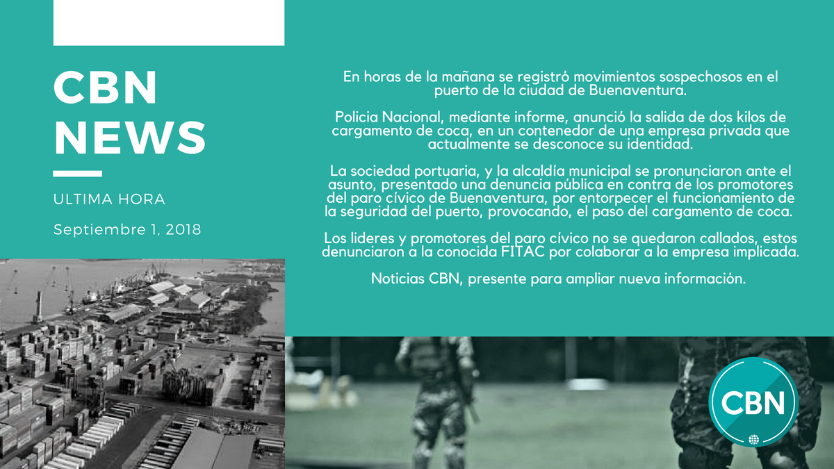 CBN10664840's tweet photo. ¡ULTIMA HORA!
#CBN #planpazcifico https://t.co/n7u3HpAN7H