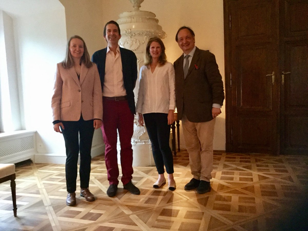 PBrezovszky's tweet photo. Barbara and I, visiting my (young) old friend Dorian Thurn-Valsassina and his charming wife Felicitas at there beautiful castle #Rastenberg in @waldviertel_noe. Impressive how they are protecting and developing cultural heritage with passion and diligence. https://t.co/d75W3kVnM1