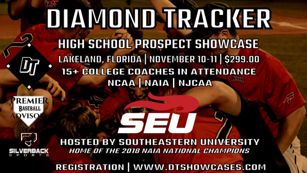 Don’t miss our Lakeland, Florida event - November 10-11 hosted at Southeastern University, Florida. 15+ college programs will be in attendance. This will be a weekend full of player exposure, live games, instruction and recruiting education. Visit us @ dtshowcases.com