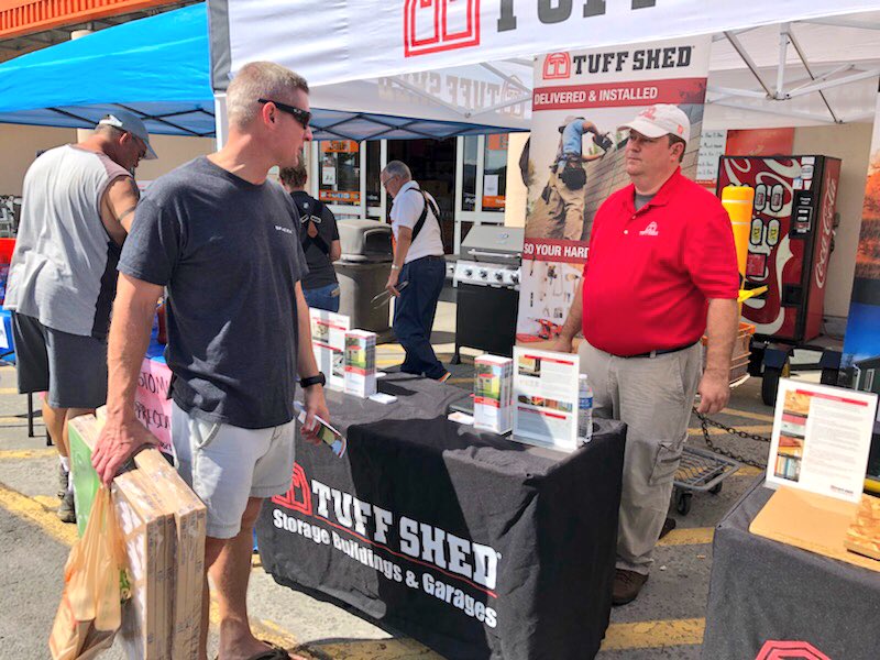 HD 702 Kingsport, TN.  Teaming up with customer appreciation and handing out hot dogs, chips, and ice cold water.  Making leads and customers in the process only at The Home Depot.  <a href="/TuffshedSouth/">Derek Farmer</a> <a href="/THDJohn91/">John Alcorn</a> <a href="/BryanhunterHall/">Bryan hall</a> <a href="/jaybisping/">Jay</a> <a href="/tuffshed/">Tuff Shed</a>