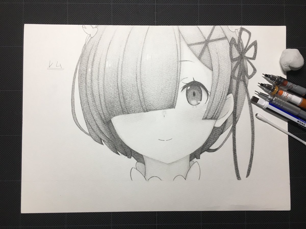 Nora リゼロのレム描きました 髪の毛の塗りが少し微妙だな W よろしければrt いいねお願いします 模写 Reゼロから始める異世界生活 リゼロ レム シャーペン画 T Co Y2h5i6d5t6 Twitter