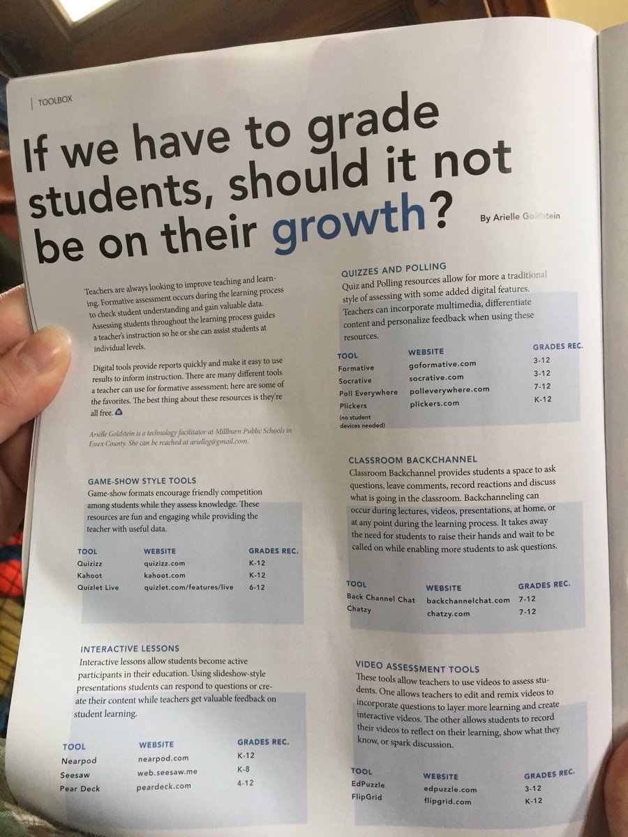 Did you get your NJEA Review today? Turn to page 42 to read my article about digital formative assessment. #studentgrowth #formativeassessment #njeareview #edtech