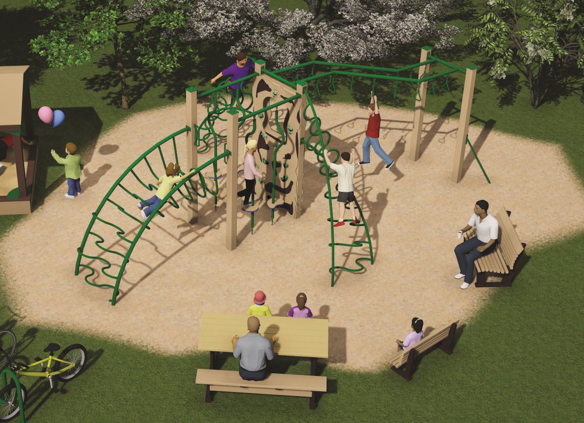 The Pike's Peak is the ultimate jungle gym! Equipped with multiple climbers ranging from Jog Ring Racer to the Yosemite Climber to the Vortex Climbers... kids can get fit while continuously playing! 
#playfit #outdoorplay #climbers