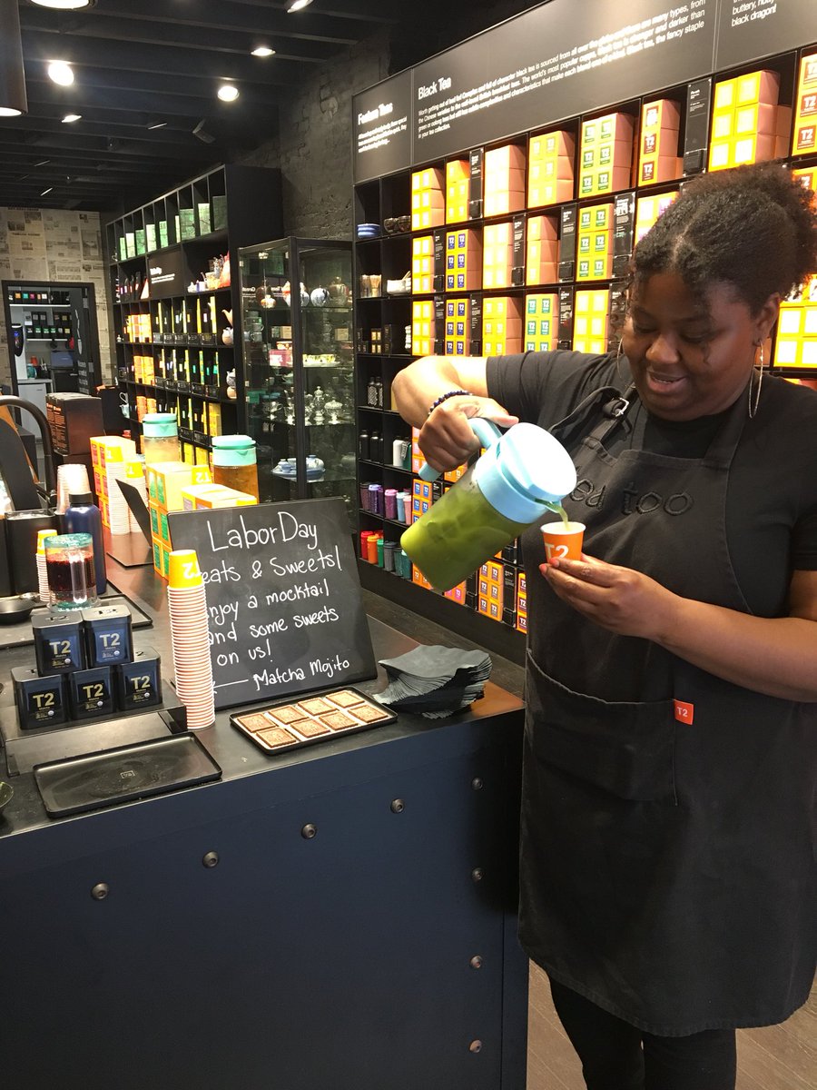Stop by our shop today for mocktails, sweets, music and a 10% discount for new Tea Society members! #T2moments #LaborDayWeekend #SaturdayVibes