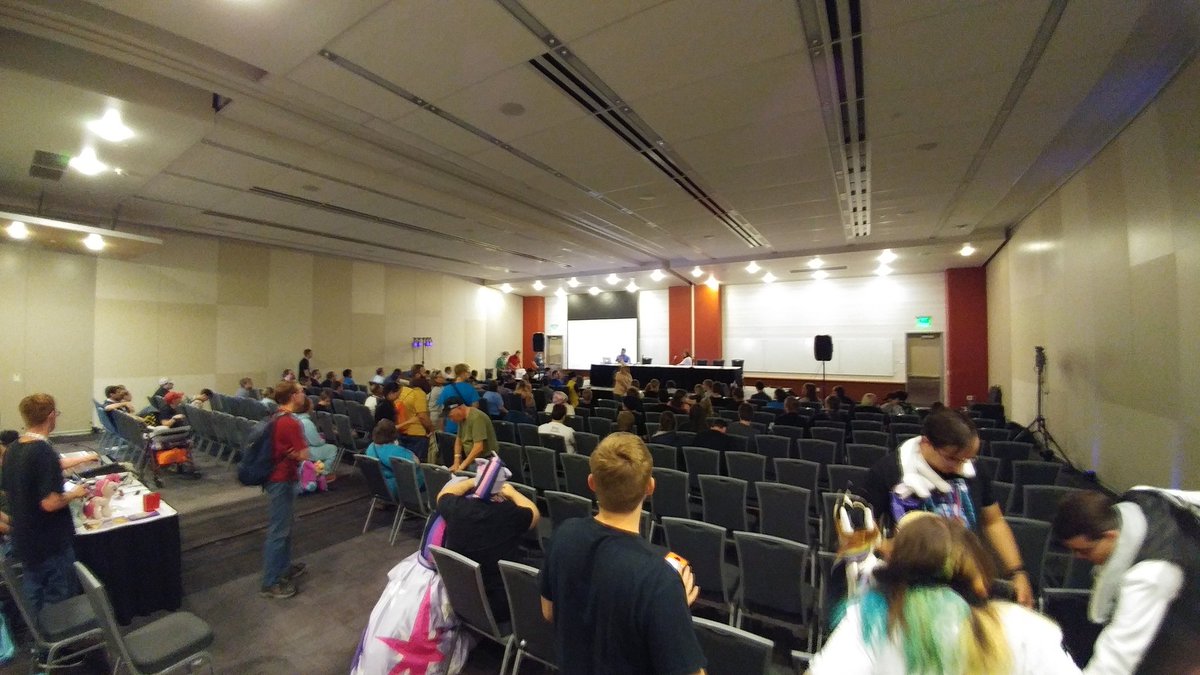 Crystalmtpnycon's tweet photo. Closing ceremonies is undereay and we're giving away our leftover merch! Come join us in Mane Hall! #CMPC2018 https://t.co/oIwTbnRua2