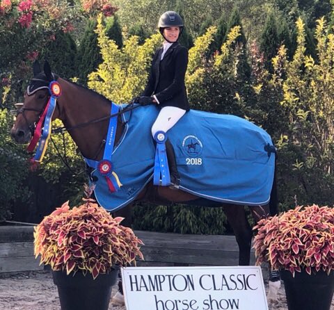 espadone1's tweet image. Hunter Champey and Caprice  Champion and winner of the Children’s Jumper Classic at The South Hampton Horse Show 2018!!