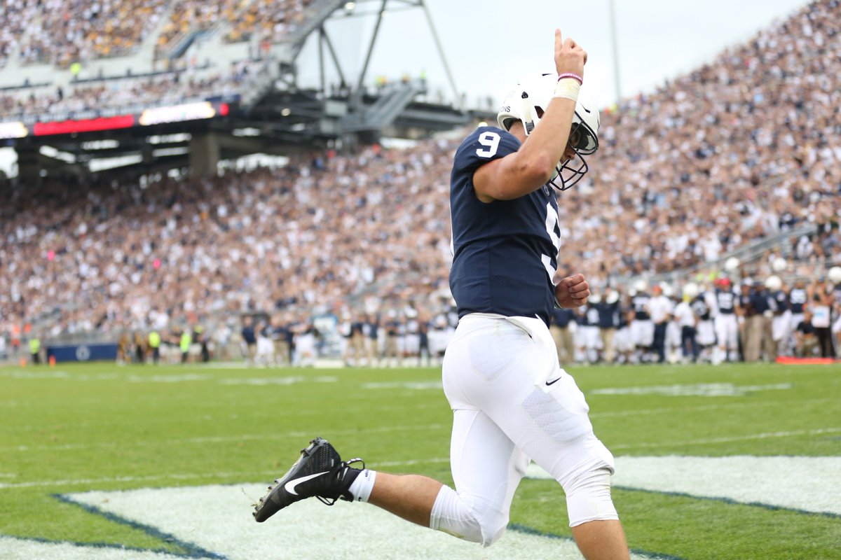 PennStateFball's tweet photo. #1-0 

The Nittany Lions take down Appalachian State 45-38 in OT!

#WeAre #APPvsPSU https://t.co/AyoaRfAXqA