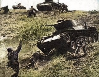 souryu_1c's tweet photo. #WW2の白黒写真をカラー加工してみる
1枚目なんか写真そのものがレアな気がする(占守島の戦車第11連隊) https://t.co/Yk8k4w6gzC