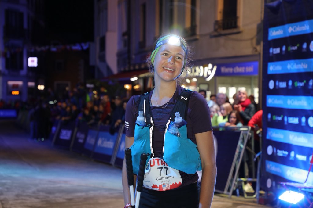 iRunFar's tweet photo. It’s Cat Bradley (@SalomonRunning) in eighth at #UTMB in 27:22:11. She suffered for 17 hours to finish. https://t.co/Zw3dfLXF4W