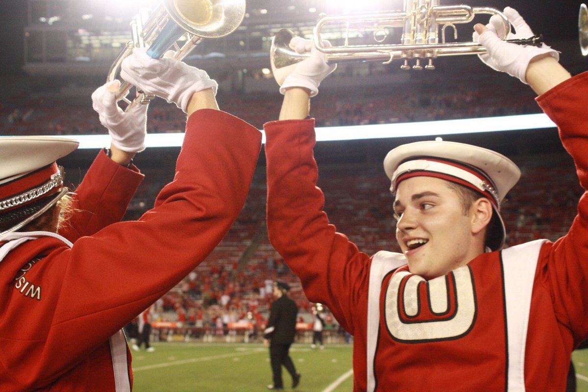 tammy_greg's tweet photo. @badgerband ...and so another marching season begins!! #uwbadgerband #lovemykids  #proudmom https://t.co/yhackzmArf