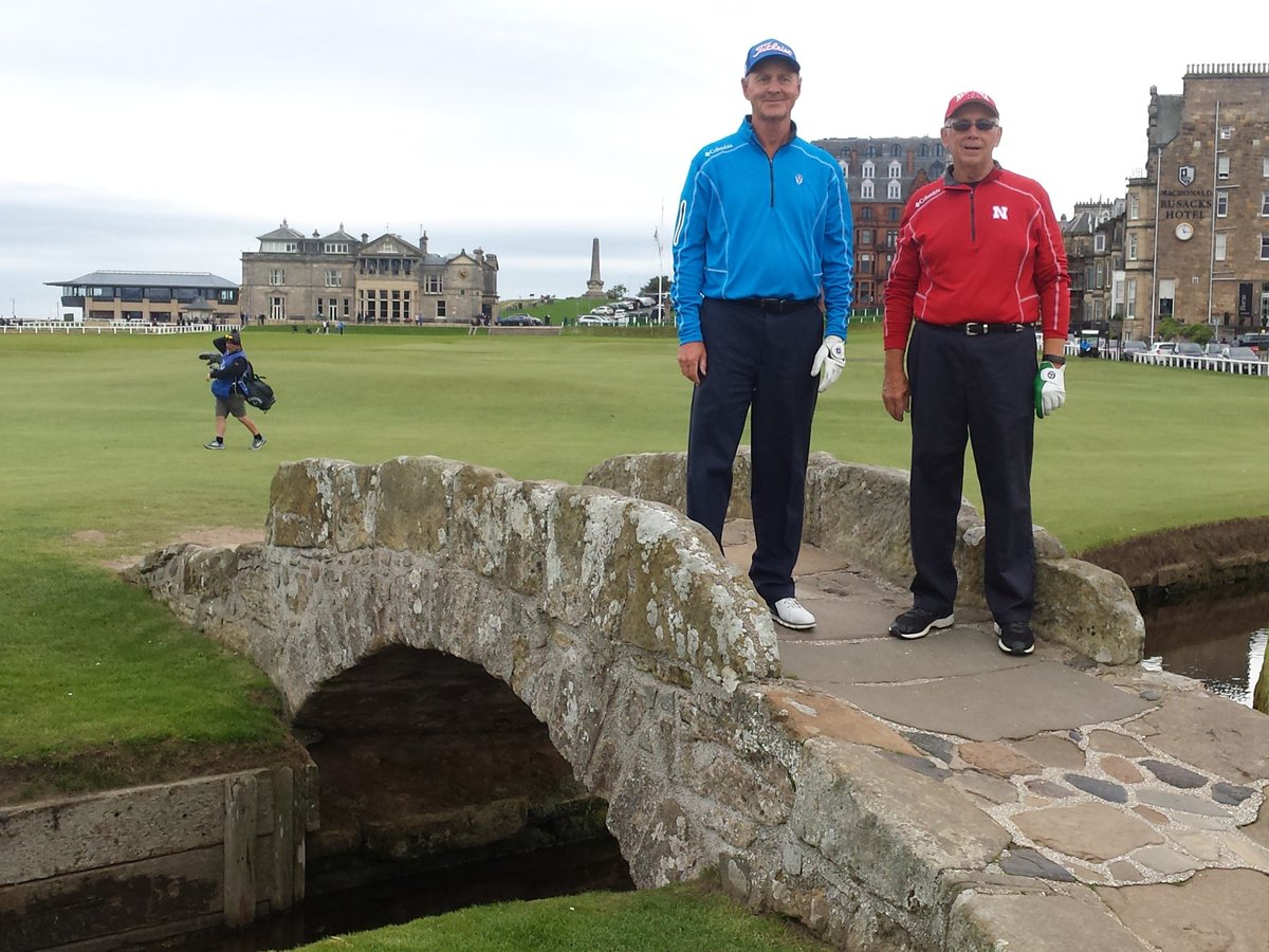 DFogland's tweet photo. Hate to miss first game. Rep ing #Huskers,  at St Andrews,  Scotland. Today, GO Big Red
#GBR , #RepNRed https://t.co/dxUztsHGBH