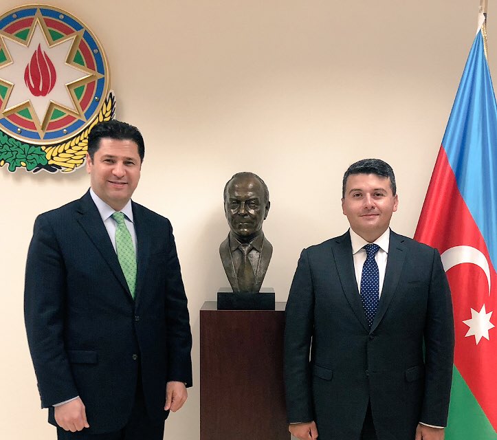 NasimiAghayev's tweet photo. Welcomed the new Consul General of Iraq The Hon. Salwan Sinjaree to @LACCorps, and wished him much success in his new assignment https://t.co/DHecwBd1sL