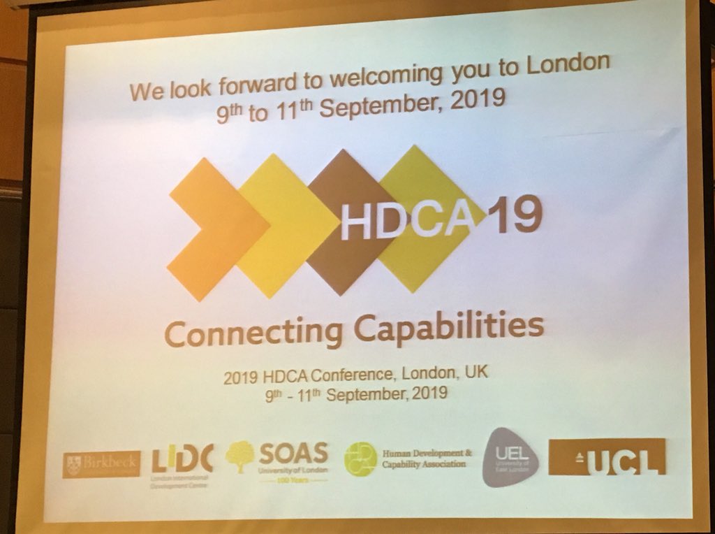 hartsteel1810's tweet photo. Elaine Unterhalter has just announced that next year’s HDCA conference will be in London on the themes of Connecting Capabilities @CapabilityApp #HDCA2018 hope to see you there! https://t.co/1u8El3Quqc