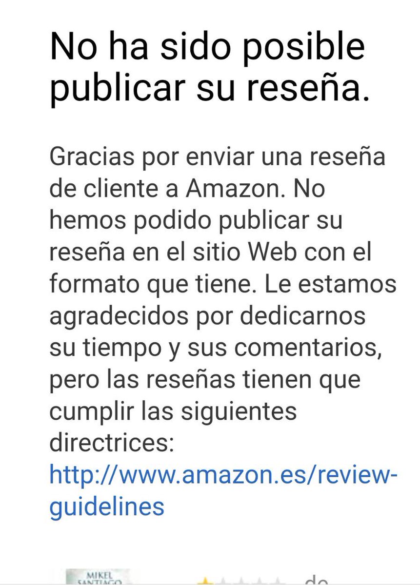 PauliLinares's tweet photo. ¿¿¿CENSURA EN @AmazonESP??? 🤔 #Amazon #censura #manipulacion https://t.co/WF02Rs5NIT