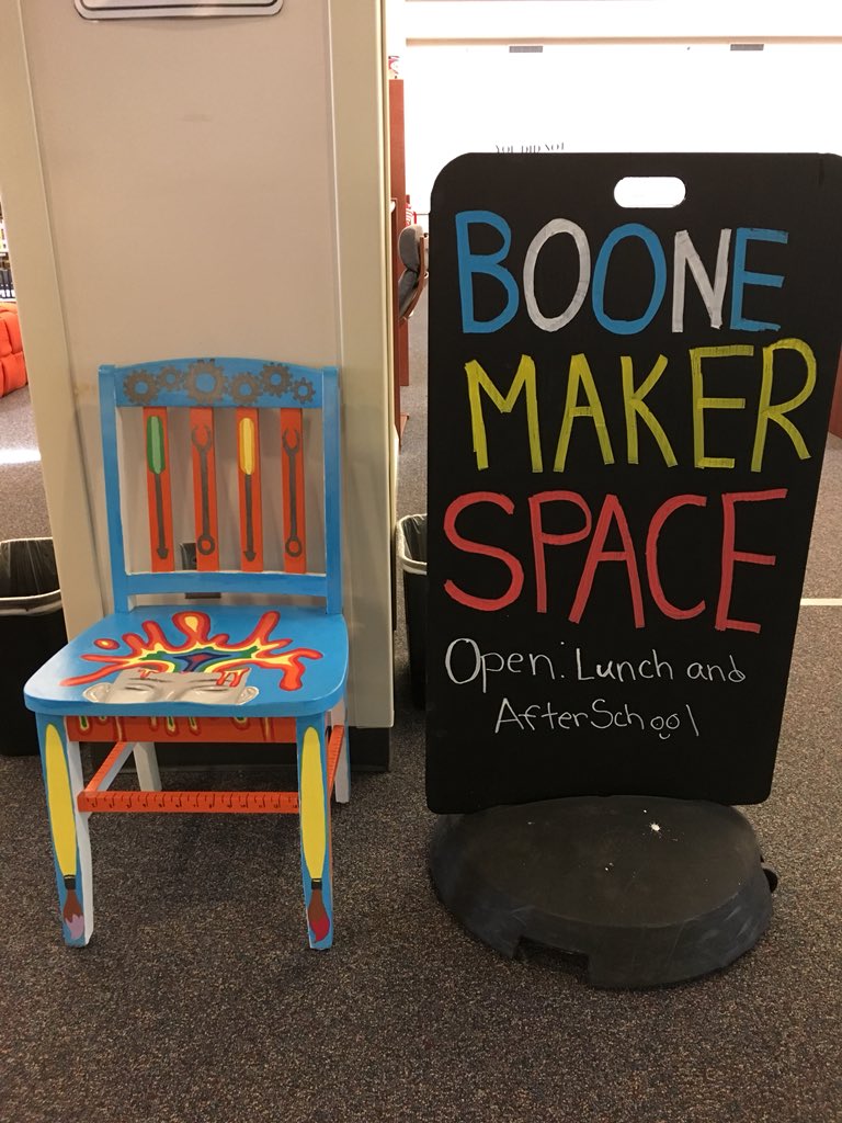 BHS_MC52's tweet photo. Come check out the #BHSMakerSpace! Exciting things are happening! https://t.co/wDHqlwnCU7