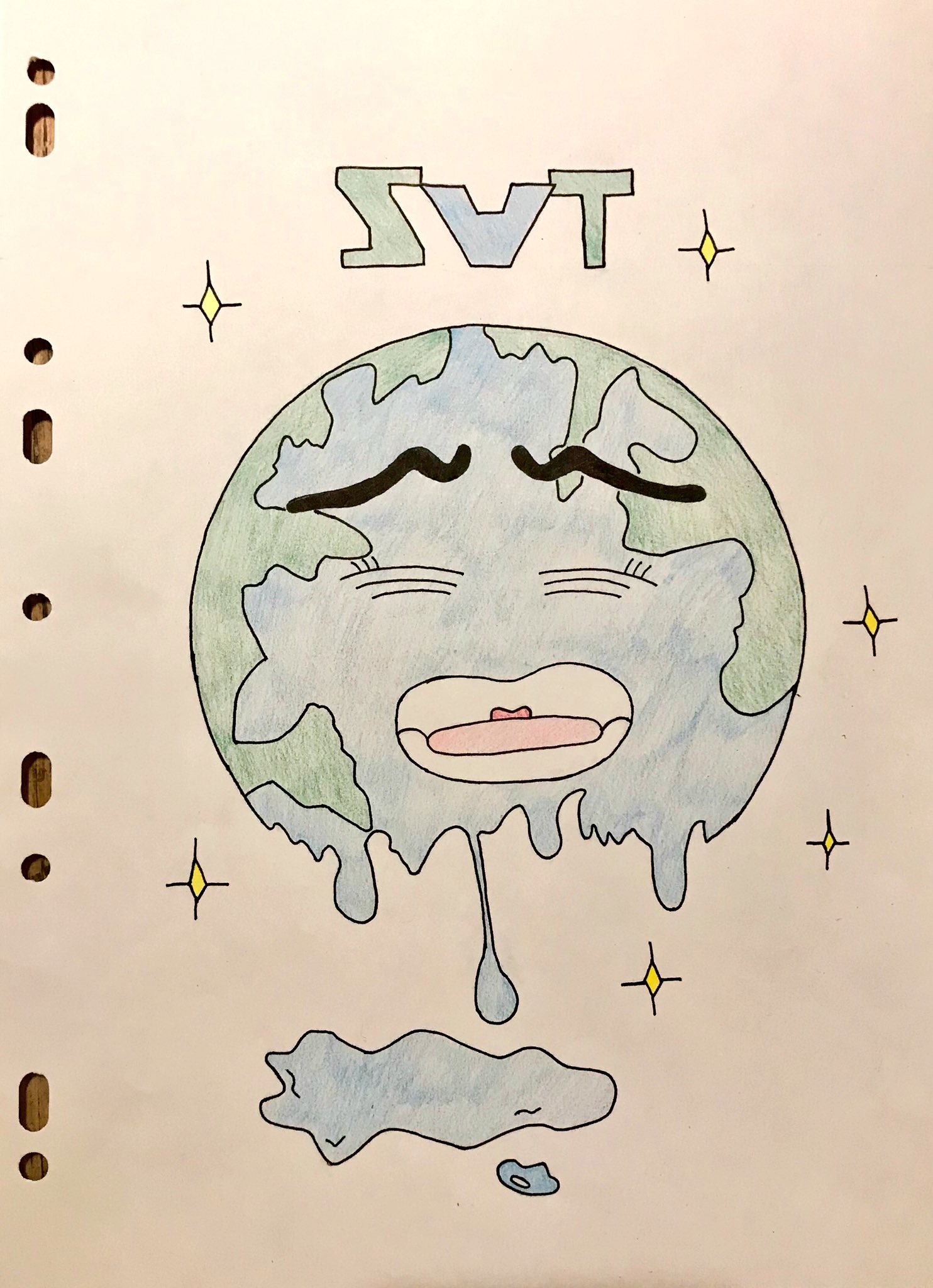 Page De Garde Svt Dessin Pascal Tebibel on X: "Ma fille de 13 ans vient de dessiner la page de garde de son classeur de SVT pour la rentrée : « la planète pleure » #Climat #Rentree2018 #