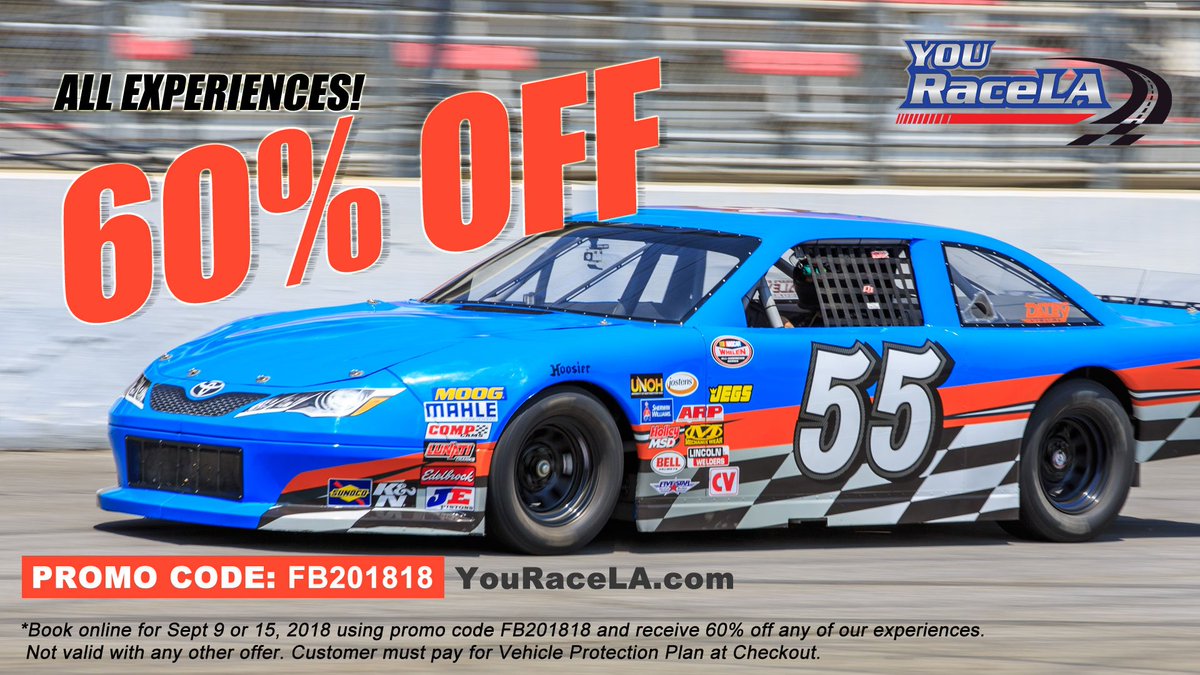 Check out our Facebook #Special going on now! 60% off all experiences! 

#NASCAR #driveastockcar #racing #losangeles #irwindalespeedway #irwindale
