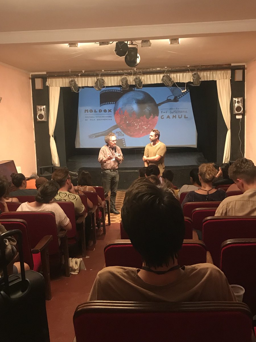melodyMN's tweet photo. After a screening of @MindingGapFilm at #Moldox in #Moldova with @GordonQuinnKTQ .   #moldox2018 https://t.co/YjBGmqoVsl