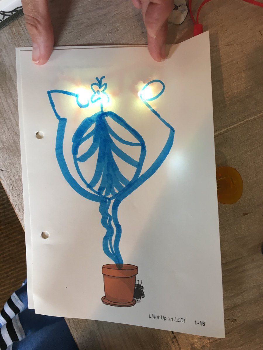 andreabrothman's tweet photo. Exploring Love to Code w/my 8 yr old. Beautiful, thoughtful, and inspiring intro to #papercircuits and #coding. Thank you @chibitronics and @gravescolleen! https://t.co/lSa7j2t5bE