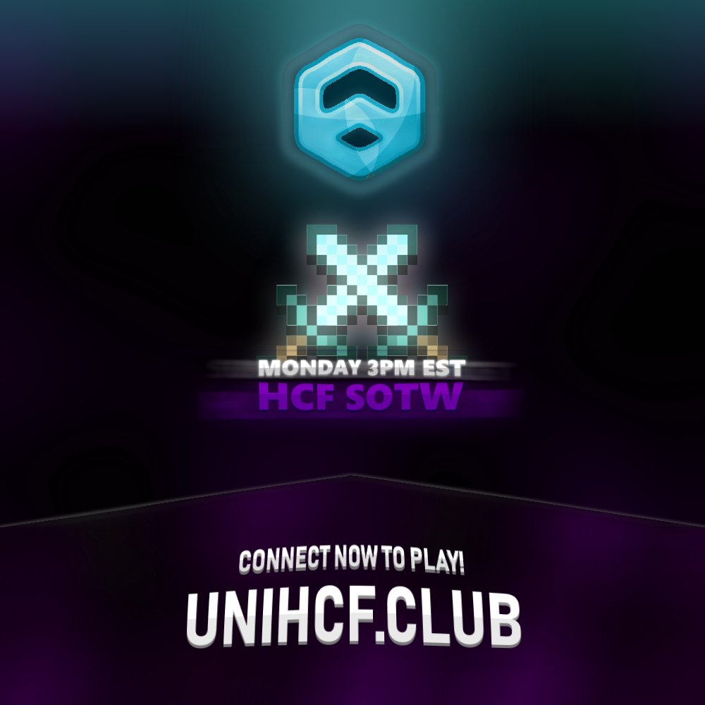 UniHCF's tweet photo. 🔥 HCF SOTW 🔥

▶️ HCF SOTW will take place Monday 03/09 3:00 PM EST
▶️ Map Kit: S3P2
▶️ Factions: 2 man, no allies
▶️ KOTH time: 15 minutes

🎁 Don't forget to enter our Kitmap SOTW giveaway! https://t.co/EMwShLCd2n
💬 Join our discord at https://t.co/ZSyMlM8Sx5 https://t.co/NljyydGfHd