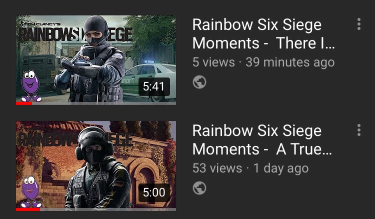 SquashedGrapeYT's tweet image. Latest Videos!

Friday 31st August: Rainbow Six Siege Moments - A True Bandit!
youtu.be/6BUPXzQ4auw

Saturday 1st September: Rainbow Six Siege Moments - There Is Only So Much I Can Do!