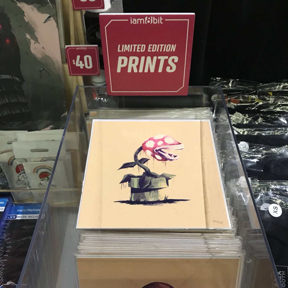 iam8bit's tweet photo. Hey #PAXWEST18 - The @iam8bit X @indiemegabooth shop is stocked with the best merch in the whole universe! 4th Floor. Get your butts here! https://t.co/9LjlZX11nU